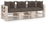 3místná zahradní pohovka z palet s poduškami borové dřevo, 3066116 - Zahradní pohovka