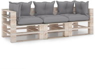 3místná zahradní pohovka z palet s poduškami borové dřevo, 3066119 - Zahradní pohovka