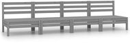 Zahradní středové pohovky 4 ks šedé masivní borové dřevo , 806594 - Zahradní pohovka