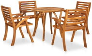 5-piece garden dining set solid acacia wood, 3057910 - Garden Furniture