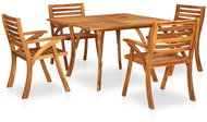 5-piece garden dining set solid acacia wood, 3057914 - Garden Furniture