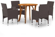 5-piece garden dining set brown, 3071737 - Garden Furniture