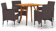 5-piece garden dining set brown, 3071856 - Garden Furniture