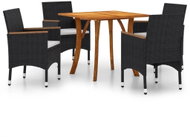 5-piece garden dining set black, 3071859 - Garden Furniture