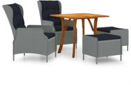5-piece garden dining set light grey, 3071923 - Garden Furniture