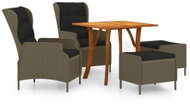 5-piece garden dining set brown, 3071924 - Garden Furniture