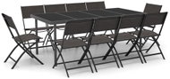 11-piece garden dining set steel, 3073510 - Garden Furniture