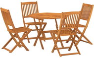 5-piece garden dining set solid acacia wood, 3086995 - Garden Furniture
