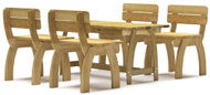 5-piece garden dining set impregnated pine wood, 3096604 - Garden Furniture