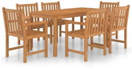 7-piece garden dining set solid teak wood, 3059940 - Garden Furniture