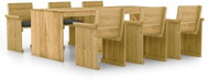 7-piece garden dining set with cushions impregnated pine , 3065730 - Garden Furniture