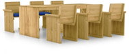 7-piece garden dining set with cushions impregnated pine , 3065733 - Garden Furniture