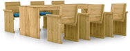 7-piece garden dining set with cushions impregnated pine , 3065739 - Garden Furniture