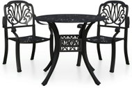 3-piece bistro set cast aluminium black, 3070575 - Garden Furniture