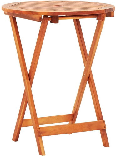 Skládací zahradní stůl O 60 × 75 cm masivní eukalyptové dřevo, 312455 - Zahradní stůl - Main image