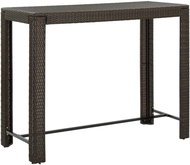 Zahradní barový stůl hnědý 140,5 × 60,5 × 110,5 cm polyratan, 45876 - Zahradní stůl