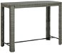 Zahradní barový stůl šedý 140,5 × 60,5 × 110,5 cm polyratan, 45878 - Zahradní stůl