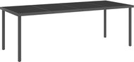 Venkovní jídelní stůl antracitový 220 × 90 × 75 cm sklo a ocel, 313090 - Zahradní stůl