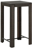 Zahradní barový stůl hnědý 60,5 × 60,5 × 110,5 cm polyratan, 45870 - Zahradní stůl