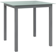 Zahradní stůl světle šedý 80 × 80 × 74 cm hliník a sklo, 312203 - Zahradní stůl