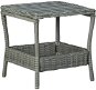 Zahradní stůl světle šedý 45 × 45 × 46,5 cm polyratan, 313307 - Zahradní stůl