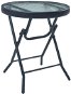 Bistro stolek černý 40 × 46 cm ocel a sklo, 47926 - Zahradní stůl