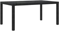Zahradní stůl 150 × 90 × 75 cm tvrzené sklo a polyratan černý, 316706 - Zahradní stůl