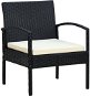 Zahradní židle s poduškou polyratan černá, 45795 - Zahradní židle