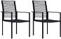 Zahradní židle 2 ks PVC ratan černé, 312171 - Zahradní židle