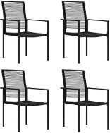 Zahradní židle 4 ks PVC ratan černé, 312172 - Zahradní židle
