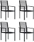 Zahradní židle 4 ks PVC ratan černé, 312172 - Zahradní židle