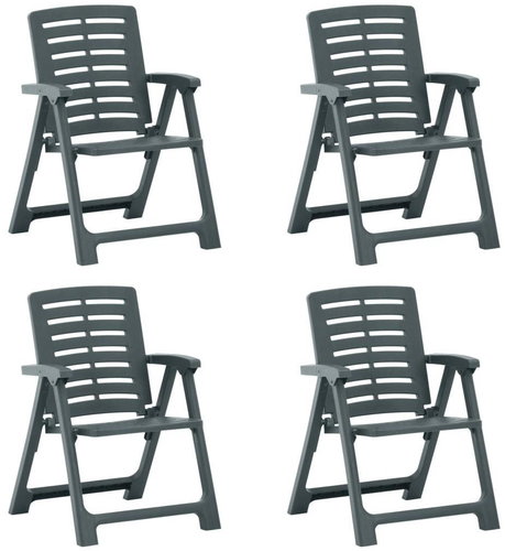 Zahradní křesla 4 ks plast zelená , 315840 - Zahradní křeslo - Main image