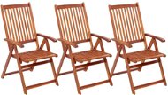 Skládací zahradní židle 3 ks masivní akáciové dřevo, 310293 - Zahradní židle