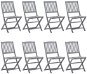 Skládací zahradní židle s poduškami 8 ks masivní akácie, 3078304 - Zahradní židle