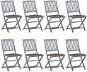 Skládací zahradní židle s poduškami 8 ks masivní akácie, 3078313 - Zahradní židle