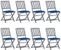 Skládací zahradní židle s poduškami 8 ks masivní akácie, 3078315 - Zahradní židle
