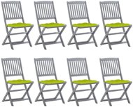 Skládací zahradní židle s poduškami 8 ks masivní akácie, 3078316 - Zahradní židle