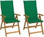 Zahradní polohovací židle s poduškami 2 ks masivní akácie, 3064064 - Zahradní židle