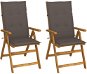 Zahradní polohovací židle s poduškami 2 ks masivní akácie, 3064067 - Zahradní židle