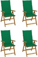 Zahradní polohovací židle s poduškami 4 ks masivní akácie, 3065352 - Zahradní židle