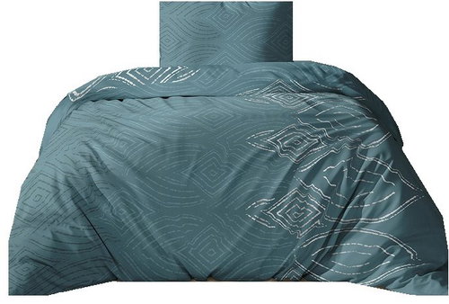 4sleep Bavlněné saténové povlečení 140 × 200, 70 × 90 cm, oko tyrkysové - Bed Linen - Main image