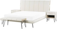 Souprava nábytku do ložnice eko kůže 160 x 200 cm bílá BETIN, 203378 - Postel
