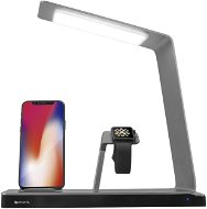 4smarts Charging Station TwinDock Wireless 2 mit LED-Lampe für iPhone, Apple Watch - Kabelloses Ladegerät