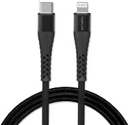4smarts USB-C to Lightning Cable PremiumCord XXL MFi certified 3 m black/grey - Dátový kábel