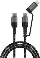 4smarts USB-C to USB-C and Lightning Cable ComboCord CL 1.5m fabric monochrome - Adatkábel