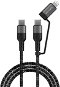 4smarts USB-C to USB-C and Lightning Cable ComboCord CL 1.5m Fabric Monochrome - Data Cable