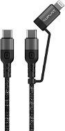 4smarts USB-C to USB-C and Lightning Cable ComboCord CL 0.25m fabric monochrome - Adatkábel