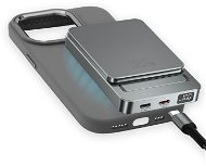 4smarts Wireless OneStyle with MagSafe compatible case for Apple iPhone 15, 5000 mAh, gray - Powerbank