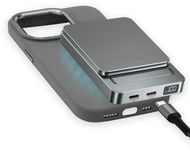 4smarts Wireless OneStyle with MagSafe compatible case for Apple iPhone 15 Plus, 5000mAh, gray - Powerbanka