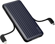 4smarts Power Bank iDuos 10000mAh 20W with PD, Integrated Cables, MFi certified, Blue/Black - Power Bank